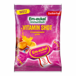 Em-eukal® pastilės su vitaminais ir saldikliais VITAMIN SHOT, 75g