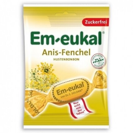 Em-eukal® ANYŽIŲ ir PANKOLIŲ skonio pastilės su vitaminu C ir saldikliais