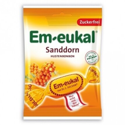 Em-eukal® ŠALTALANKIŲ skonio pastilės su vitaminu C ir saldikliais, 75g