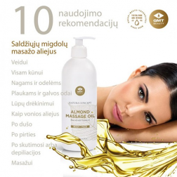 GMT Beauty Almond saldžiųjų migdolų masažo aliejus, 500ml