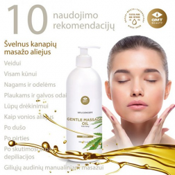 GMT Beauty Gentle švelnus kanapių masažo aliejus, 500ml