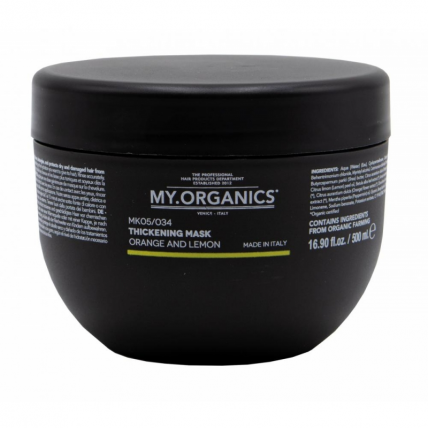 My.Organics Thickening Mask apimties suteikianti kaukė plaukams. Apelsinas ir citrina 2