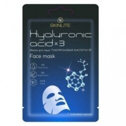 Skinlite lakštinė veido kaukė „Hialurono rūgštis x 3“, 1 vnt.